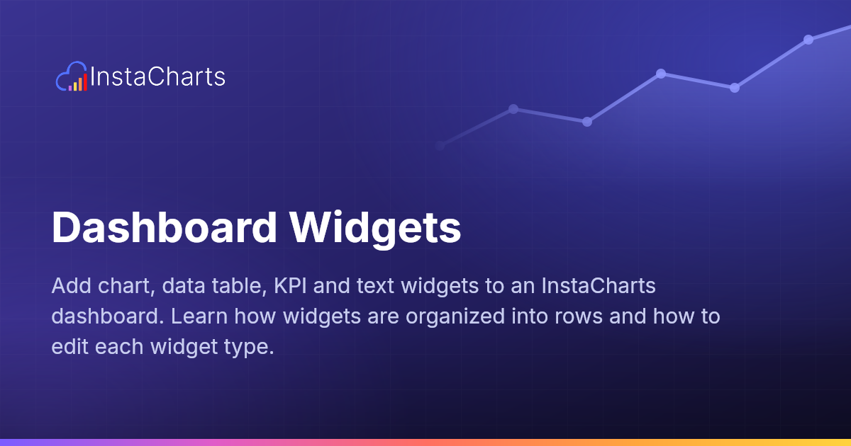 Dashboard Widgets | InstaCharts